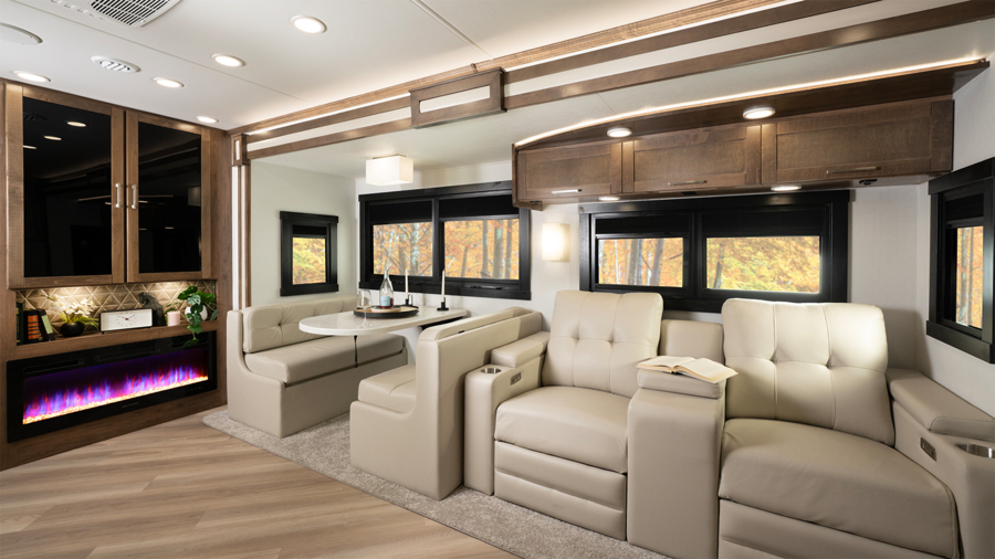 Accolade 37M Sofa and Fireplace